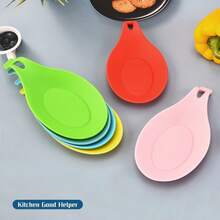 1pc/2pcs PP Spoon Rest, Soup Spoon Holder, Heat Insulation Mat, Kitchen Tool - Multicolor - View 2