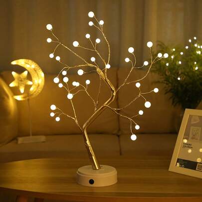 LED Pearl Copper Wire Tree Lamp | Indoor Home Decor, Birthday Gift & Christmas Scene Decoration