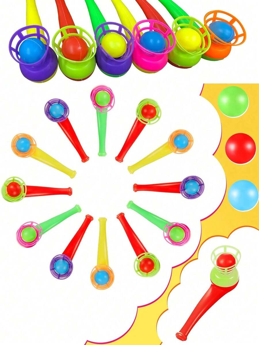 3/6/12 piezas Bola inflable de levitación de colores aleatorios, juguete antiestrés