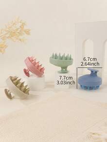 Silicone Shampoo Brush, Scalp Massage Comb, Hair Washing Brush, Body Massage Brush, Shower Bath Brush, Salon Hair Styling Tool - Multicolor - View 2