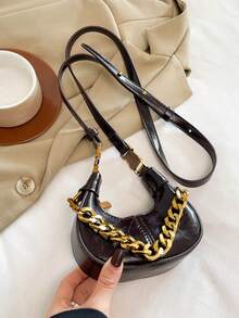 Fashion Simple Elegant Style Shoulder Bag, New Casual Handbag For Wome - Coffee Brown - View 8