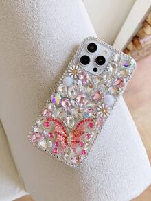 Luxury Bling AB Rhinestone Protective Phone Case Compatible With IPhone 17 Pro Max/16 Plus, Anti-Drop Phone Cover - Multicolor - View 4