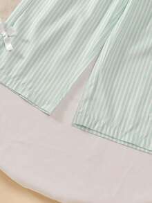 Girls' Summer Camisole Top And Wide Leg Pants Set - Mint Green - View 6
