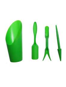 4件套园艺种植工具套装，包括园艺铲、园艺铲、多肉植物种植工具、带塑料手柄的盆栽土更换工具 - 多色 - 查看 13