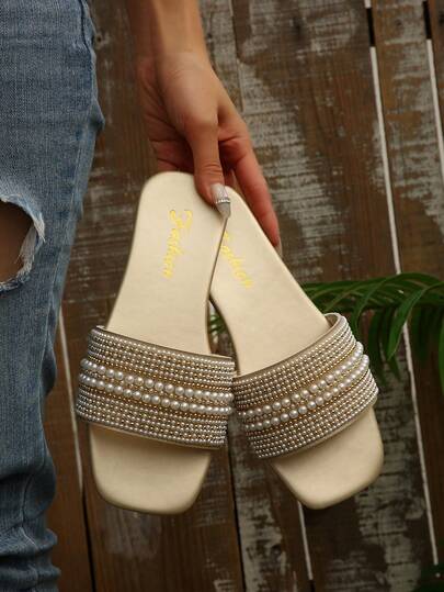 Elegant Women's Sandals, Providing Utmost Comfort, Soft Soles, Colorful Style, Sparkling Rhinestone Decor, Suitable For Daily Wear, Fashionable And Comfortable Shoe Choice For Women