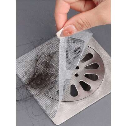 50片装浴室/浴缸毛发收集器排水盖，易于使用的排水过滤贴纸，一次性排水盖，适用于淋浴房、水槽和洗衣房，易于粘贴，防止毛发堵塞排水管，一次性排水过滤器，浴室毛发塞，排水盖，厨房水槽过滤器，一次性淋浴排水口毛发收集器，排水过滤贴纸，浴室浴缸毛发收集器，浴室配件