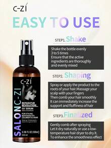 C-ZI 护发精华喷雾，有效修护受损发质，深层滋养发丝，提升秀发光泽，100毫升/3.38液盎司 - 100ml - 查看 8