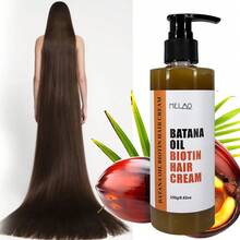 MELAO 巴塔纳油生物素护发霜，蕴含巴塔纳油和生物素，专为干枯受损毛躁发质设计，深层修护滋养，抚平毛躁，令秀发极致亮泽柔顺，250克/8.82盎司 - 250g - 查看 6