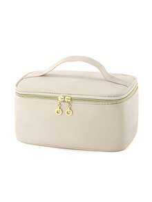 1 件装女士化妆包，多功能便携式化妆包，大容量旅行化妆品收纳包，旅行洗漱包，带提手和隔层。 - 彩色 - 查看 9