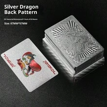 一副防水柔韧扑克牌，带盒子，酷炫设计，非常适合派对、游戏、送礼和庆祝活动，黑色扑克牌，礼品>黑色，扑克牌 - 彩色 - 查看 7