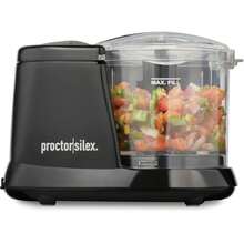 Procesador de Alimentos Proctor Silex 72507PS capacidad para  1.5 Tazas , color Negro, Ahorra espacio en la cocina ideal para verdura, cebolla, tomate, ajo, pollo, cuchillas de acero inoxidable - Tipo de Enchufe A USA (110-127V) - Ver 1