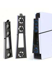 超薄散热风扇 - 3 个高速静音风扇，带炫酷 LED 灯，USB 供电高效散热器，低噪音游戏机散热配件，完美的节日礼物 - 查看 7