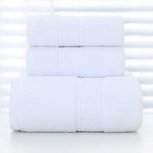 Bộ 3 món 100% cotton, gồm 2 khăn tắm + 1 khăn tắm lớn, thấm hút tốt và thân thiện với da, đồ dùng phòng tắm dành cho người lớn, thoáng khí, mềm mại, không xơ vải, đồ dùng khách sạn. - Nhiều màu - Xem 12