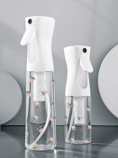 Rose Pattern Transparent PET Refillable Travel Mist Spray Bottle, Multi-Functional Fine Mist Sprayer Bottle, Suitable For Travel And Business Trips, Can Be Used As Makeup Remover Spray Bottle, Reusable Hair Spray Bottle, Continuous Spray Bottle, Also Applicable For Hairstyling, Cleaning, Plant Watering And Facial Moisturizing.