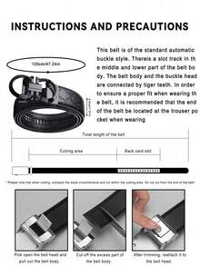 这款男士压纹PU皮革腰带采用自动扣设计，金属扣有金色、银色和黑色三种镀层可选。它采用可调节棘轮机制，风格奢华商务休闲，是父亲节、生日和周年纪念日的完美礼物。 - 彩色 - 查看 7