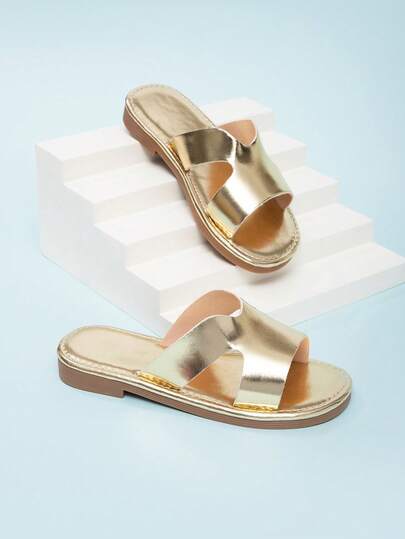 New Summer Girls Snake Skin Pattern Beach Flat Open Toe Sandals