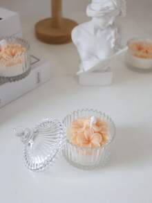 KANOVINO 1个蛋花造型硅胶模具，手工蜡烛DIY制作模具，蜡烛成型模具，大豆蜡烛制作模具，石膏硅胶模具。注意：出售模具 - 灰色 - 查看 3