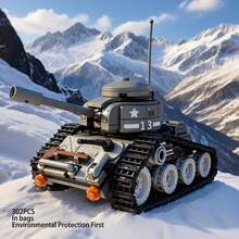 [Tank Building Blocks] 2026 New Military Tank Assembly Building Blocks, Main Battle Tank Cannon, Suitable For Adults Creative Holiday Gifts, Toy Birthday Gifts, Halloween Gifts, Christmas Gifts, Holiday Gifts, Bagged - Multicolor - View 14