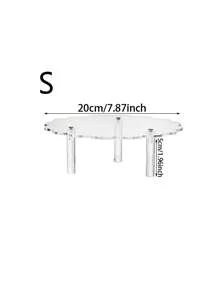 Soporte redondo de acrílico para tartas, estante de exhibición de postres para fiestas/cumpleaños, soporte de exhibición de cristal transparente - transparente - Ver 8