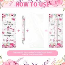 Sets Spanish Floral Chris 1tian Gifts For Women Bulk Regalos Cristianos En Espanol Bible Verse Ballpoint Pen Inspirational Bookmark Gift For Women Teacher - 20 - View 8