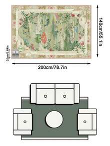 1件现代创意油画田园风格 - 清新自然风景，花草树木，柔软仿羊毛地毯，适用于浴室、厨房、玄关、走廊、床边、客厅、卧室，可机洗，家居装饰 - 彩色 - 查看 12
