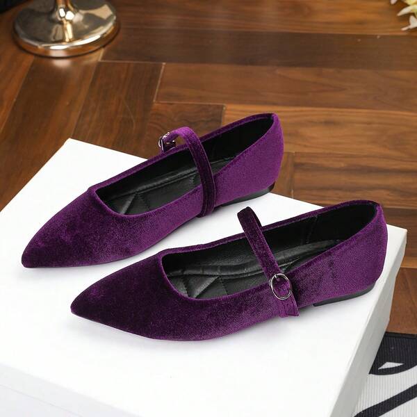 Pantofi Mary Jane eleganti francezi cu vârful ascuțit, 2026, stil vintage, pentru femei, pentru serviciu și navetă