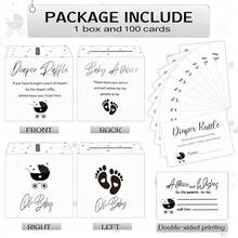 51pcs Diaper Raffle Cards With Box, Can Be Used For Game Invitations, Gender Reveal Party Decorations, Table Centerpieces, Etc. Win Prizes With A Pack Of Diapers, Christmas Theme - Multicolor - View 19