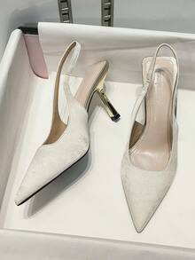 VIP.MRS.KING Women's Fashion High Heel Closed Toe Sandals - Apricot - View 5