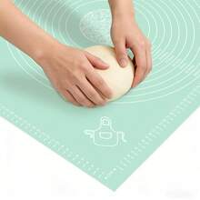 1pc Green Thick EVA Kneading Mat, Made Of Non-Stick Silicone Material. Anti-Slip Surface, Suitable For Making Pizza Dough And Cake Dough, Essential Baking Accessory, Kneading Mat, Baking Tool, Kitchen Supplies - - - View 4