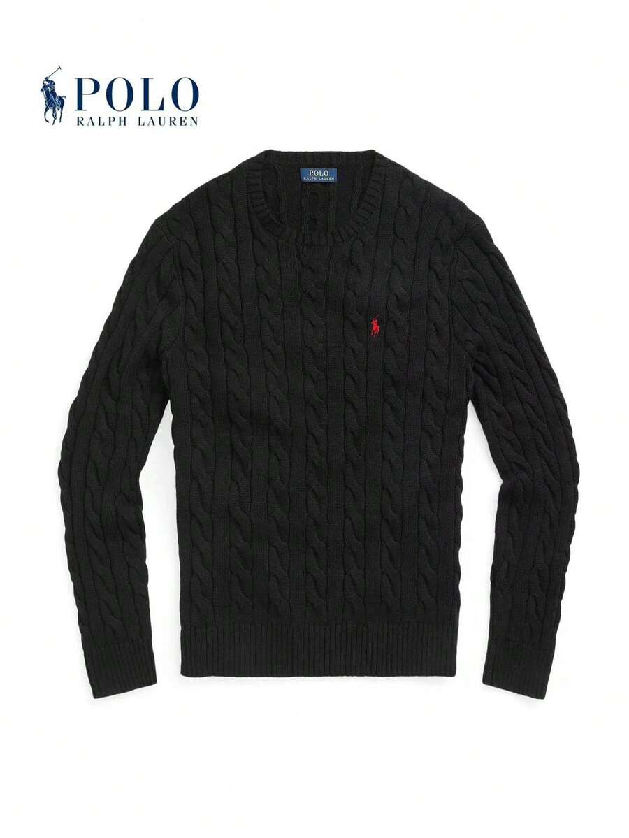 Polo Ralph Lauren Classic Fit Crewneck Sweatshirt | Soft Cotton Long-Sleeve Pullover, Unisex Casual Style Every Day Item Wardrobe Essential - 黑色 - 查看 1