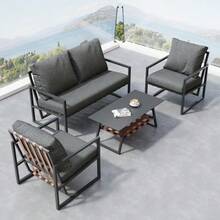 Outdoor Table & Chair Sets - Black - View 3