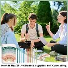 Bulk Journal Mental Health Awareness Notepad Pen For Teacher Back To Schoolsss Gift Employee Women Men Motivational Gift Positive Wellness Student Inspirational Notebooks(60 Pcs,Rainbow) - Rainbow - 查看 7