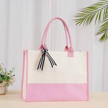 Customized Canvas Tote Bag, Personalized Logo Handbag, Namebag, Bridesmaid Gift Bag, Monogrammed Customized Tote Bag, Personalized Gift, Bridal Party, Personalized Gift, Bachelorette Party - Multicolor - View 8