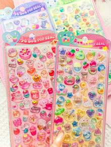 3D Embossed Stickers. Interactive Wiggle DIY Cartoon Stickers. Decorative Stickers, Decorative Sticker Gifts. Home Room Decor, Party Decor, Birthday Gifts, Various Holiday Gifts, Fashionable. Fashion Item. DIY. A Gift For Friends Or Partners. Graduation Ceremony - School Opening Ceremony. Back To School Gift - Graduation Gift. Valentine's Day Gift. Decorative Stickers, Back To School Essential. Party Favors. School Supplies. - Multicolor - View 3