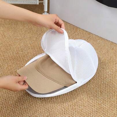 1/2pcs Hat Washer & Protector Set - Durable Polyester Mesh Laundry Bags With Zipper, Anti-Deformation Cap Cleaning Kit With Bonus Hat Rack - Perfect For Autumn, Holiday Gifts