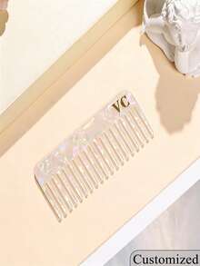 Customized Hair Comb With Gift Box, Bridesmaid Gift, Personalized Acrylic Hair Comb With Letter, Marble Hair Comb, Pocket Hair Comb, Engraved Hair Comb, Personalized Name Hair Comb, Customized Engraved Hair Comb With Text, Bridesmaid Gift, Her Birthday Gift - Multicolor - View 7