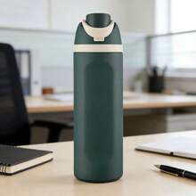 16/24oz Stainless Steel Tumbler, Insulated Coffee Tumbler With Straw And Leak-Proof Lid, Cold Water Tumbler For Outdoor Sports, Home, Office, Gym,Perfect Christmas Gift - Màu xanh lá cây đậm - Xem 1