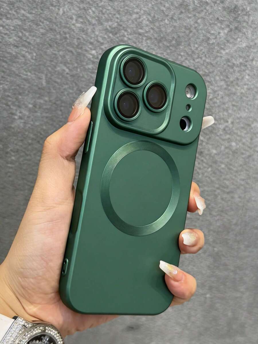 VRNOEI Luxury Ultra-Matte Metallic Gloss Magnetic Wireless Charging Phone Case, Compatible With IPhone 16 15 13 14 11 12 17 Pro Max And 17Air 16 14 15 Plus, With Camera Lens Protection, Scratch-Resistant, Wear-Resistant, Shockproof, Ultra-Thin Soft Back Shell