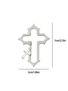 Bộ đựng son bóng hình thánh giá Gothic (Hộp đựng son bóng + Gương), Phụ kiện mỹ phẩm trang trí bằng lưới kim loại, Đa năng dùng làm hộp đựng son bóng, gương trang điểm du lịch, Lý tưởng để đựng son bóng, Phù hợp cho những người yêu thích phong cách Gothic, những người đam mê thẩm mỹ tối màu, phụ nữ, người yêu thích trang điểm, người tặng quà, Hoàn hảo cho việc trang điểm lại hàng ngày, các sự kiện theo chủ đề Gothic, tiệc tùng, bộ dụng cụ làm đẹp du lịch. - Nhiều màu - Xem 11