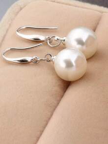 1 Pair Fashionable Delicate Luxury Pearl Earrings With Thick Earring Hooks, Jewelry For Women - Earrings - View 4