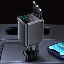100W 2Type-C Car Charger Fast Charging PD QC3.0 USB C Car Phone Charger Type C Adapter In Car Compatible With Iphone Holiday Gift - one-size - View 9