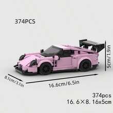 MIKEMENG 1set Pink/Black Supercar Racing Car Classic Building Block Toy, Creative Intelligence Toy For Kids, DIY Car Model Kit For Adults, City Technology Cup Series, Suitable For Birthday, Christmas Gifts, Home Decoration And Collection - Model - View 3