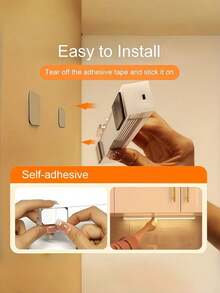 Luz de gabinete con sensor magnético recargable por USB, disponible en blanco y luz cálida, adecuada para cocina, armario, estantería, debajo del gabinete, luz nocturna, dormitorio, pasillo, caravana y otras iluminaciones - Estrella - Ver 12