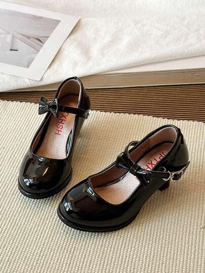 2026 New Fashion Bowknot Elegant Girls Dress Shoes, Soft Sole Non-Slip Princess Shoes For Children, Suitable For Vacation, Performance, Students