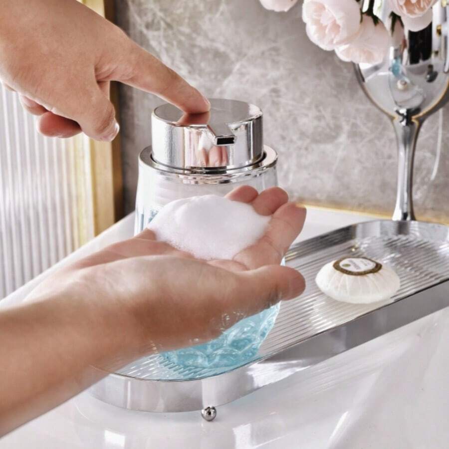 1 chai tạo bọt, bơm xà phòng tạo bọt có thể nạp lại, chai đựng sữa rửa mặt tạo bọt, xà phòng rửa tay, dầu gội, sữa tắm, phụ kiện để bàn trong phòng tắm, chai đựng dầu gội, sữa tắm, xà phòng rửa tay tạo bọt dùng khi đi du lịch và ở nhà. - Nhiều màu - Xem 1