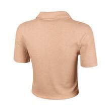 Nike AS W NSW ESSNTL 女士短袖 Polo 衫，针织 Polo 衫 - 棕色 - 查看 3