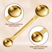 1个双头量勺，403不锈钢材质，咖啡勺，茶匙，1茶匙（5毫升）和1汤匙（15毫升）双头长柄量勺，咖啡量勺 - 403不鏽鋼 - 查看 3