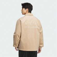 Adidas 男士 GFX 针织连帽夹克 KR0218 - 卡其色 - 查看 3