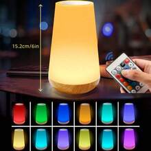 1pc LED Touch Night Light With Remote Control, Dimmable, Multi-Color Modes (5 Brightness Levels, 13 RGB Colors), Timer Function, Portable Bedside Lamp, Suitable For Bedroom, Living Room, Camping, Lava Lamp Design, Bedside Table Lamp, USB Rechargeable, Back To School - Multicolor - View 11