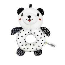 Newborn Black & White Visual Cloth Rattle, Baby Ring Soothing Hand-Grip Plush Doll, Infant Early Education Sensory Plush Doll - Multicolor - View 8